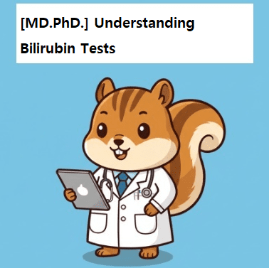 Medical doctor explaining about bilirubin test