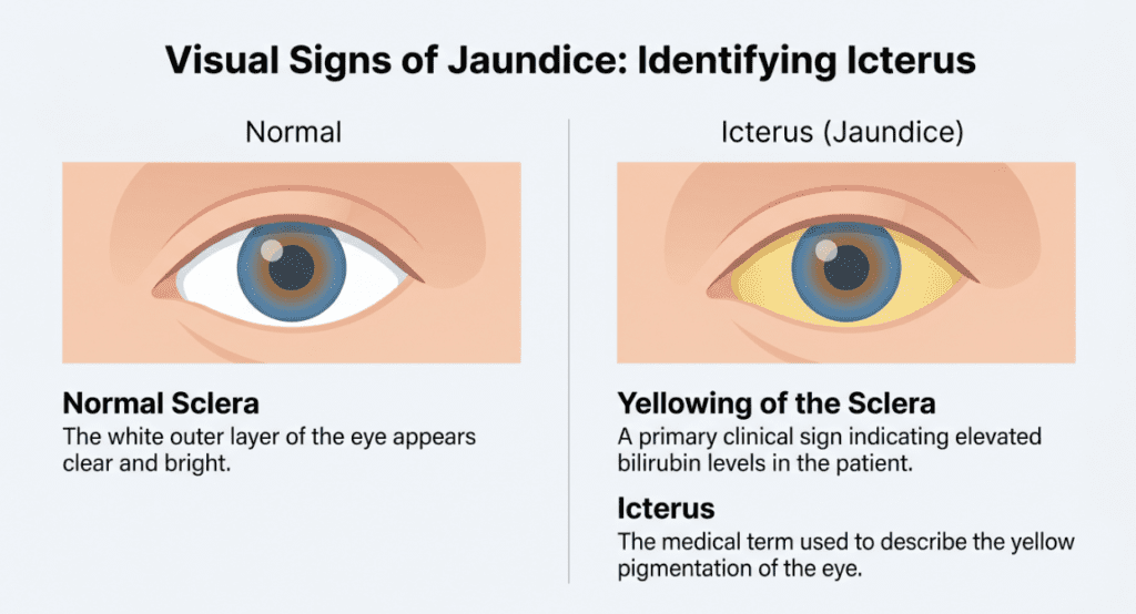 Visual signs of jaundice