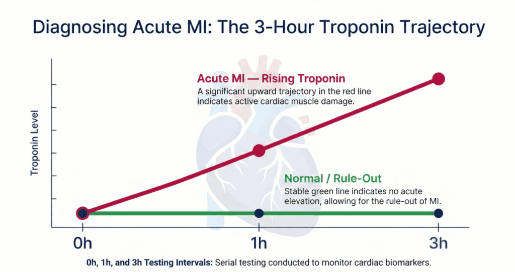 the 3-hour troponin trajectory