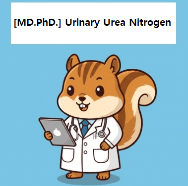 Medical doctor explaining about urinary urea nitrogen (UUN)