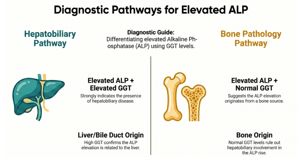 Diagnostic pathways for elevated ALP