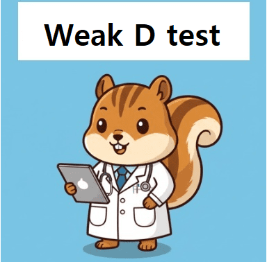 Doctor explaining about weak D test