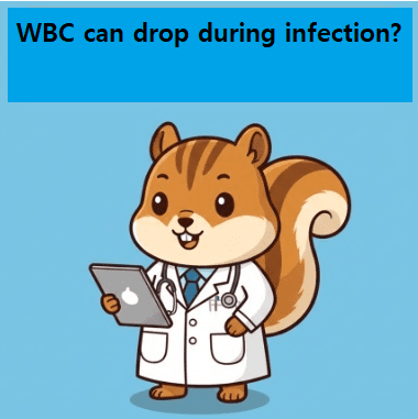 medical doctor explaining about why white blood cells can drop during infection