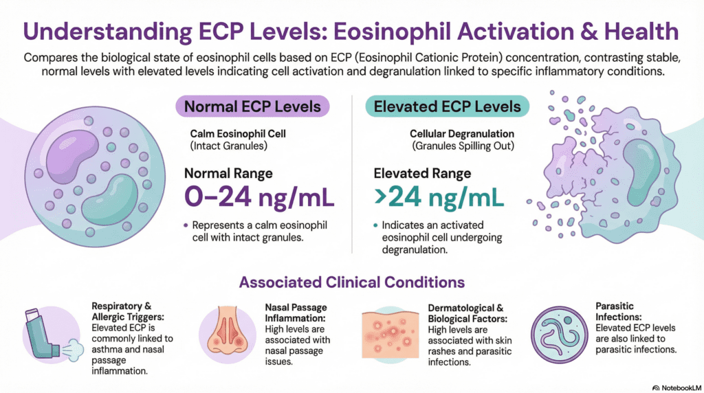 Understanding ECP levels: eosinophil activation and health