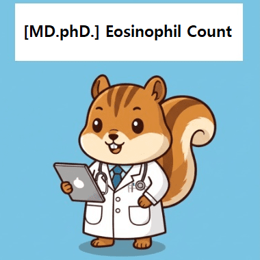 Medical doctor explaining about eosinophil count