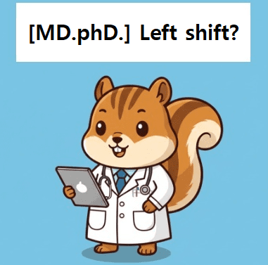 Medical doctor explaining about the  meaning of left shift