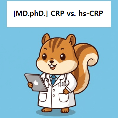 Medical doctor explaining about the difference between CRP and hs-CRP