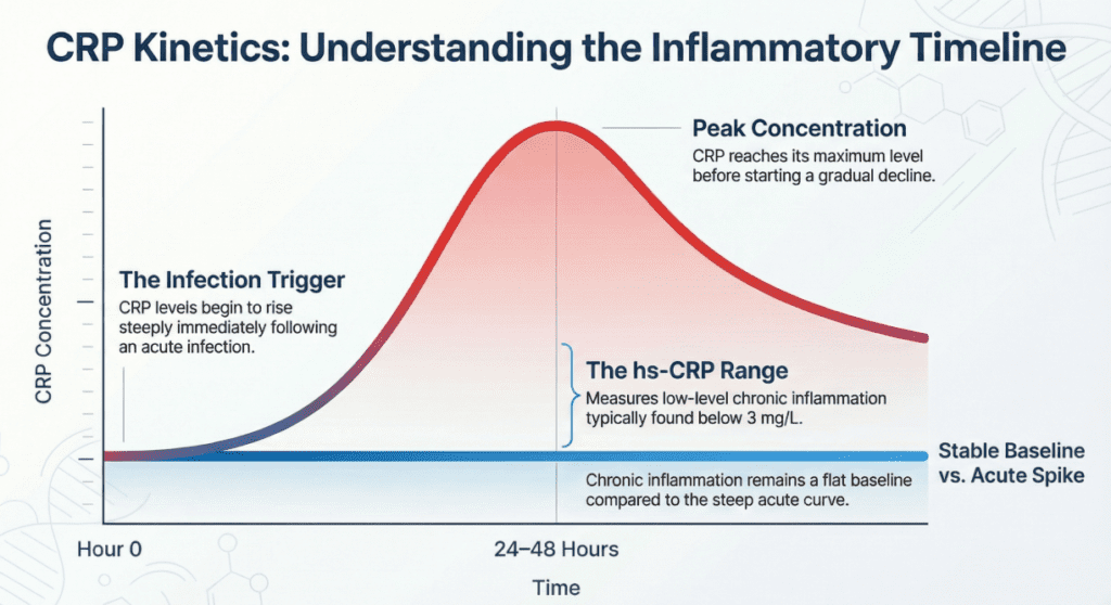 Infographic concept (CRP kinetics)