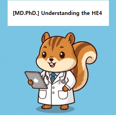 Medical doctor explaining about HE4 blood test