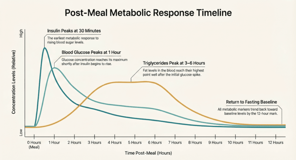 post-meal metabolic response timeline
