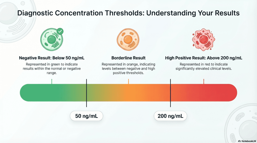 Diagnostic concentration thresholds