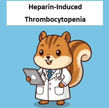 The doctor explains about heparin-induced thrombocytopenia.